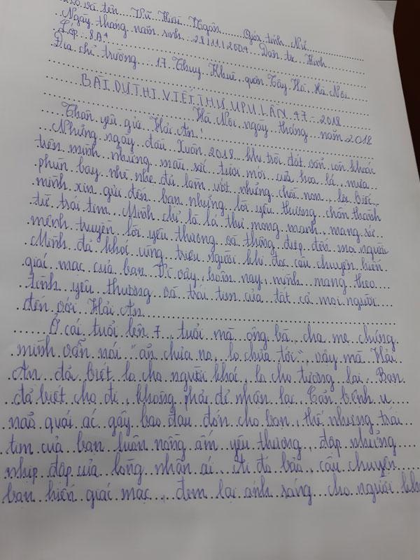 Nghẹn ngào lá thư gửi lên thiên đường cho bé 7 tuổi hiến giác mạc Hải An - 6