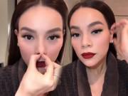 Làm đẹp - Chuyên gia đi vắng, Hồ Ngọc Hà đích thân trang điểm tiện thể đáp trả tin đồn "dao kéo"