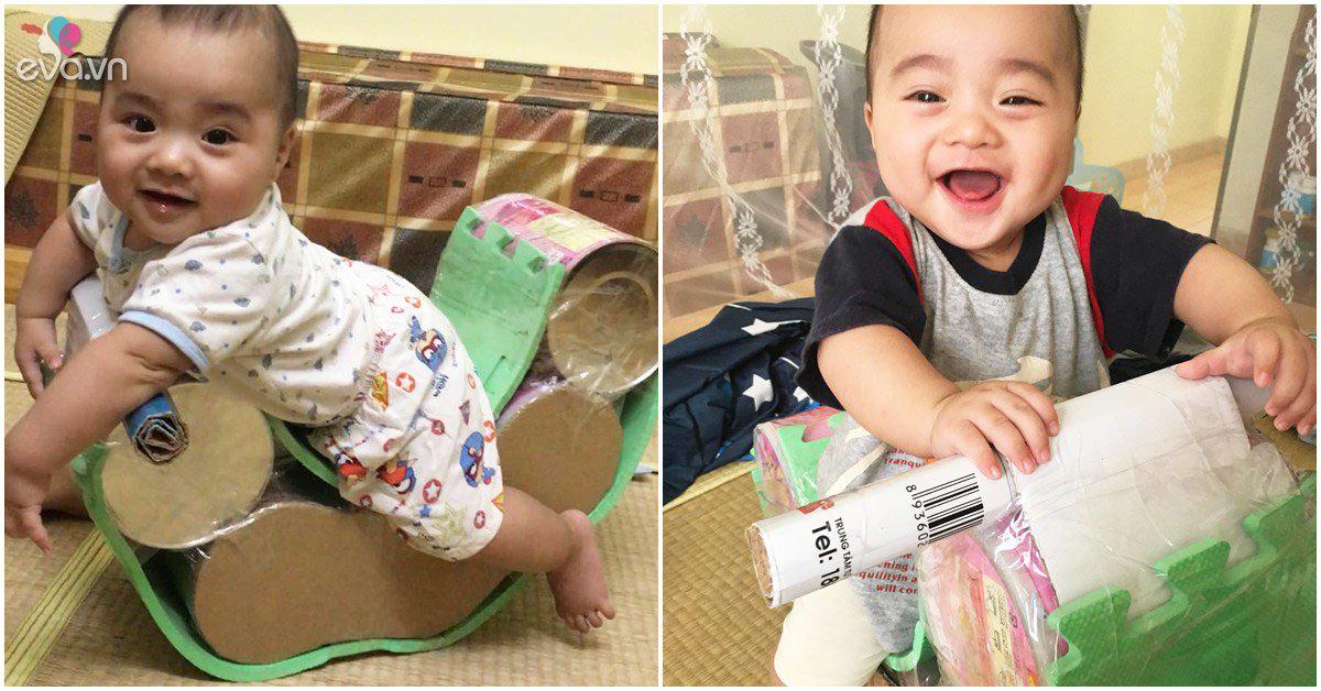 cách làm xe bập bênh bằng hộp sữa