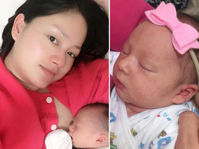 Lan Phương đã khoe hình ảnh đầu tiên về công chúa nhỏ trên mạng xã hội