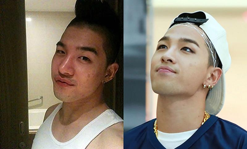 Tae Yang trước và sau khi chỉnh ảnh cũng rất khác biệt.
