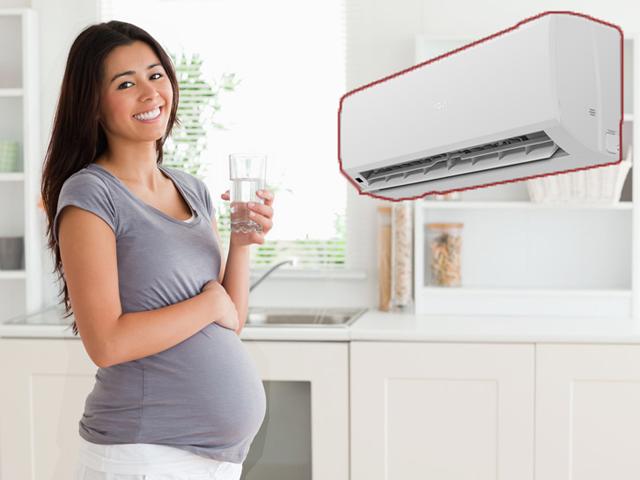 Dùng điều hòa những ngày nắng nóng, mẹ bầu phải nhớ những lưu ý này