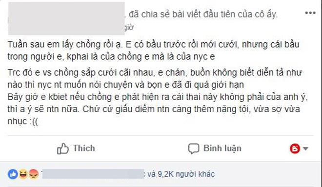 Chỉ còn 1 tuần nữa là cưới, cô gái lại có thai với tình cũ - 1