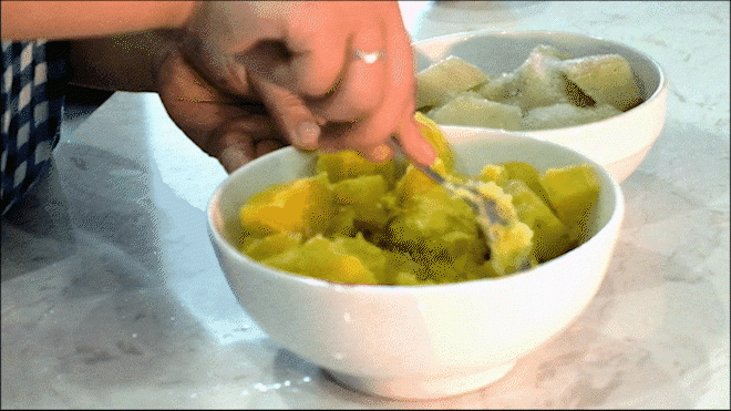 Cách nấu chè khoai dẻo thơm ngon béo bùi, mát lạnh cho ngày nắng - 7