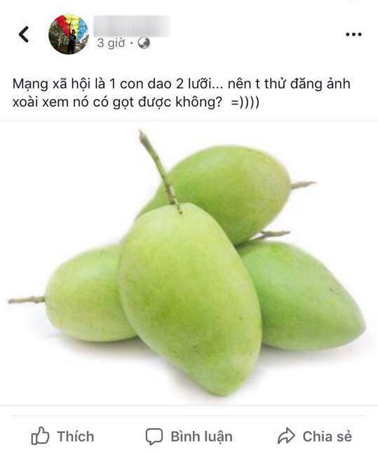 Nghe MXH là amp;#34;con dao hai lưỡiamp;#34;, chàng trai đăng ảnh xoài xem có gọt được không và cái kết - 1
