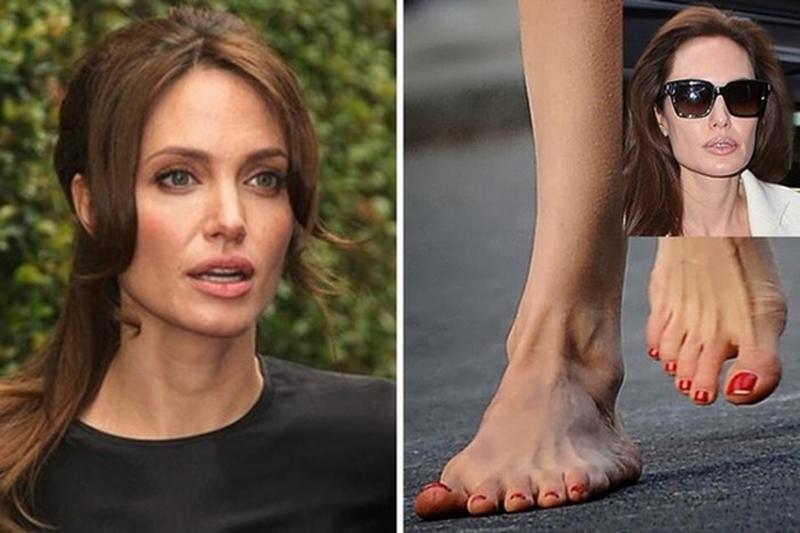 Angelina Jolie có đôi chân thô và kém đẹp, đây là điểm trừ lớn nhất của cô.
