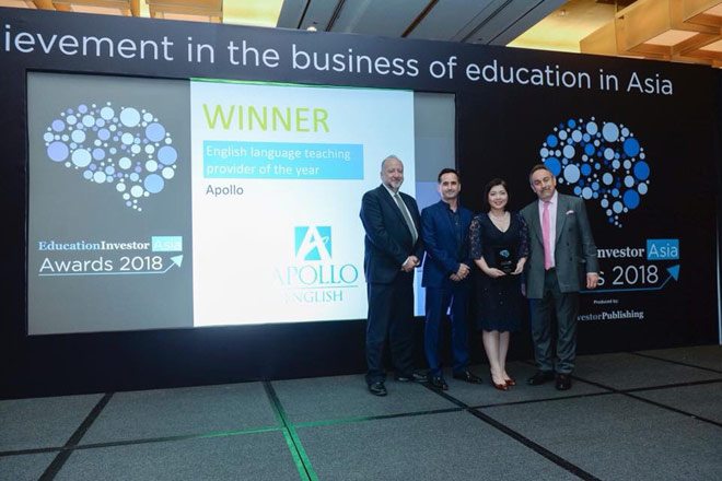 Apollo English thắng giải EducationInvestor Asia Awards - 2