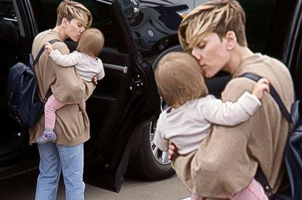Cô đào nóng bỏng” Scarlett Johansson cũng có lúc hóa "ngớ ngẩn” khi bên  cạnh con gái