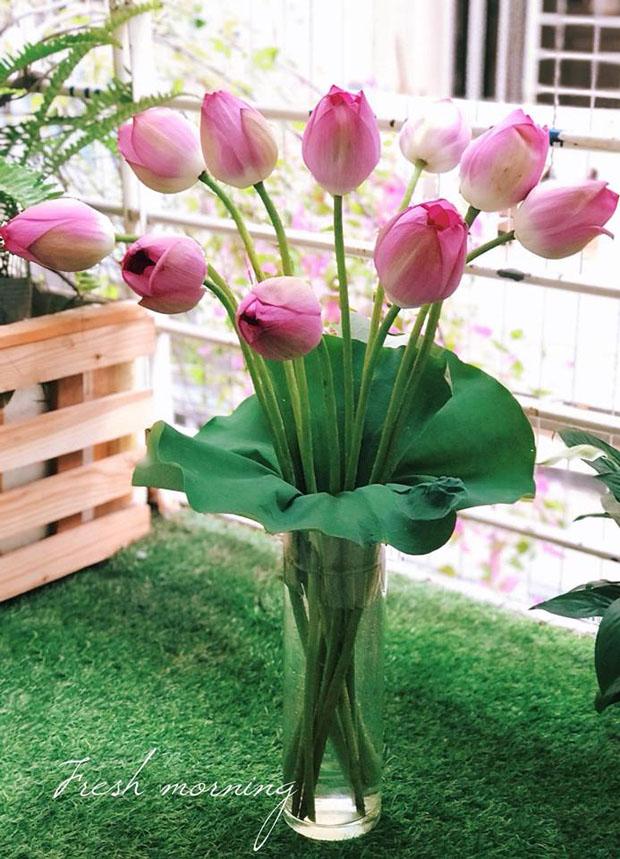 Ngắm trăm cách cắm hoa sen đẹp rạng ngời của anh chị em Việt - 20