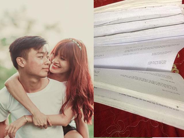 Cặp đôi in tin nhắn suốt 2 năm yêu nhau thành 790 trang giấy để lưu giữ làm kỷ niệm
