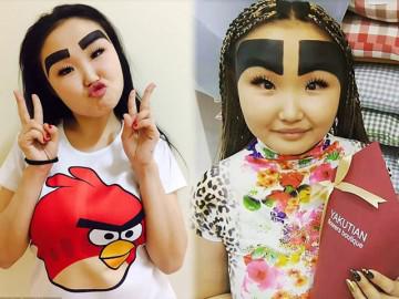 Cô gái nổi như cồn và kiếm tiền dễ như ăn kẹo nhờ lông mày quái dị