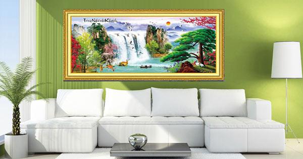 Treo tranh thêu chữ thập phong cảnh thế nào để sang nhà mà lại hóa giải được phong thủy xấu? - 4