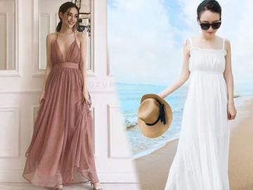 4 điều cần ghi nhớ khi chọn váy maxi đi biển cho nàng nấm lùn