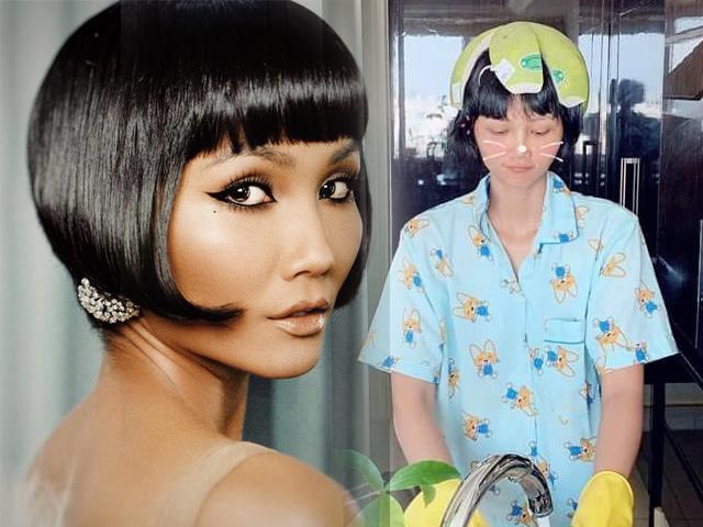 Hoa hậu HHen Niê hoá búp bê bằng bông với quả đầu... trái bưởi khiến fan thích thú