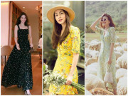 Thời trang - Váy hoa cỏ khoảng 300K lại trở thành hot trend mùa hè, Ngọc Trinh, Hương Giang dẫn đầu xu hướng