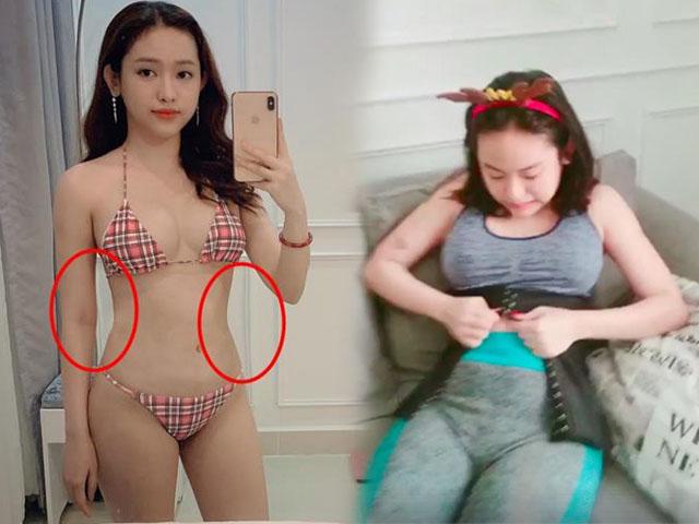 Đã hút 2kg mỡ thừa, Thúy Vi vẫn bị CĐM phát hiện dùng app chỉnh eo... lệch cả rốn
