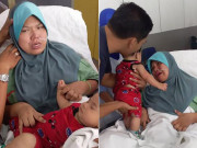 Bà bầu - Mẹ òa khóc nức nở khi bế con, câu chuyện phía sau khiến nghìn người xúc động