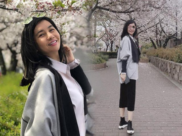 Cùng "người thương" vi vu Nhật Bản, Cát Phượng bị soi bởi diện mạo sao mà lạ quá!