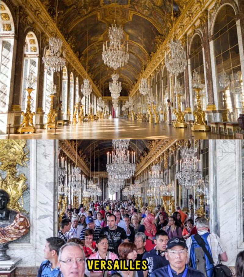 Lâu đài cổ tích Versailles chỉ lộng lẫy khi không có đoàn người tham quan.
