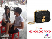 Thời trang - Nhã Phương diện đồ đôi, xách túi 65 triệu đi ăn lề đường với Trường Giang