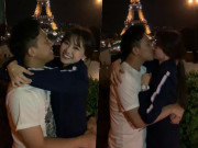 Giải trí - Trấn Thành - Hari Won đang hôn nhau say đắm tại tháp Eiffel thì bất ngờ bị “phá đám”