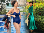 Thời trang - 62 tuổi, mẹ ruột Hồ Ngọc Hà vẫn tự tin diện bikini, đi giày cao gót cực sành điệu