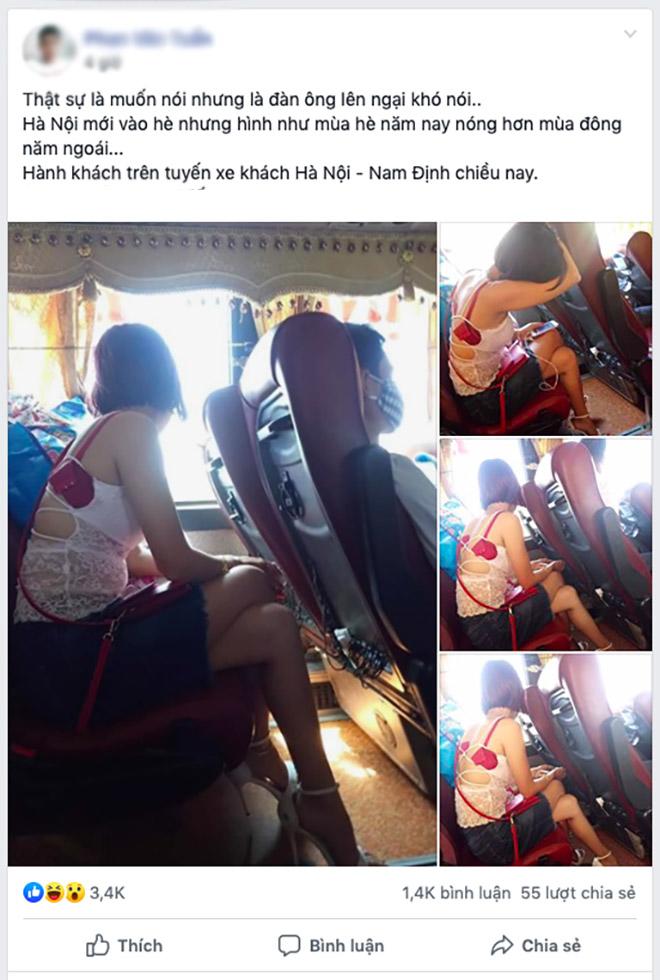 co gai ho henh tuot bung noi y du dang ngoi giua xe khach - 4