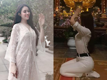 Gây phẫn nộ vì diện đồ xuyên thấu đi chùa, Thư Dung giải thích thế này