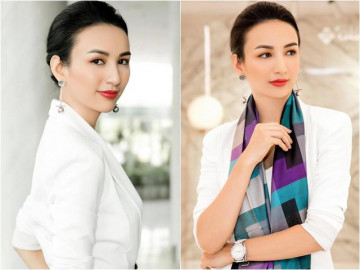 Bận bịu tối mắt nhưng Hoa hậu Ngọc Diễm vẫn khí chất ngời ngời