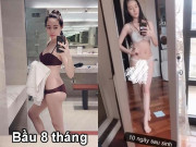 Bà bầu - Diện nội y quay clip 21 giây, Á khôi Ngoại giao gây sốc với thân hình 10 ngày sau sinh