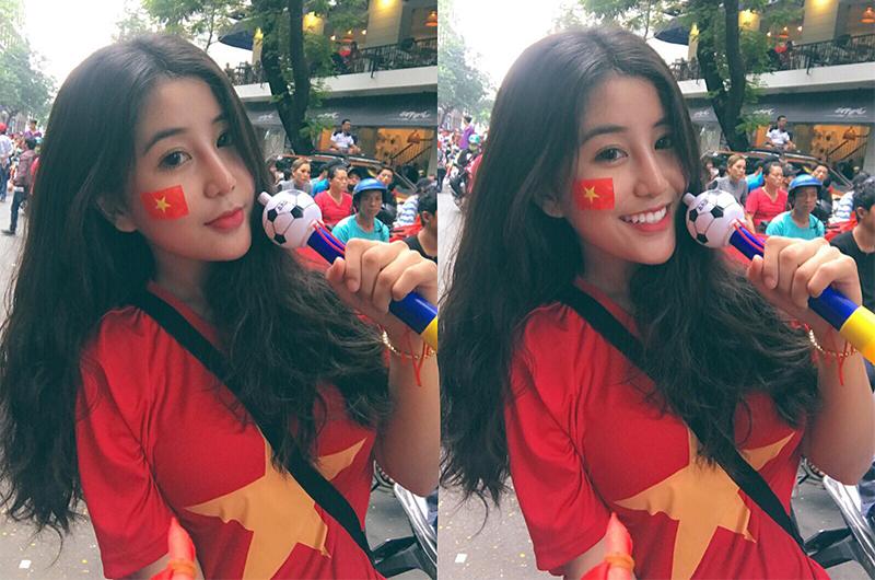 Trước đó, nhiều trang tin bên Trung Quốc cũng đã đưa tin về Ngọc Trân khi cô bạn xuất hiện xinh đẹp trong trang phục cổ vũ đội tuyển U23 Việt Nam. Người ta khen ngợi nhan sắc ngọt ngào và nụ cười tươi của cô bạn.
