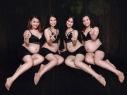 Lấy chồng xa, 4 chị em ruột Nghệ An cùng “dính bầu”, chân dài mặt xinh   bất phân thắng bại 