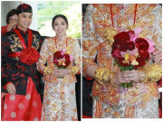 Giải trí - Thiên kim nhà giàu vòng vàng nặng trĩu cổ, trĩu tay trong ngày về nhà chồng