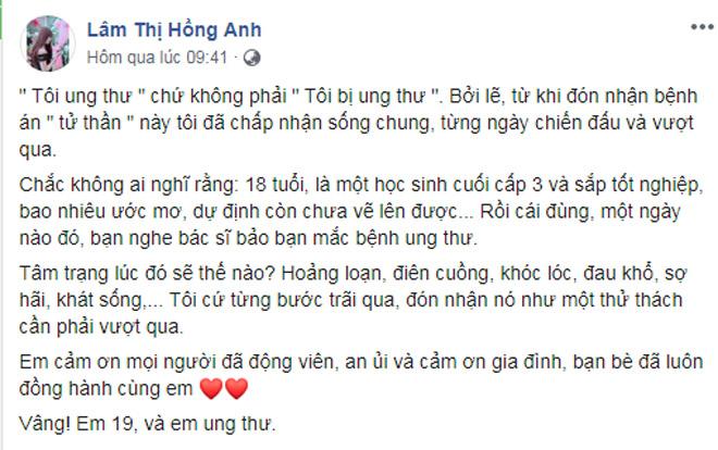 Nữ sinh 19 tuổi ung thư: amp;#34;Tôi đã chấp nhận sống chung, từng ngày chiến đấu và vượt qua...amp;#34; - 1