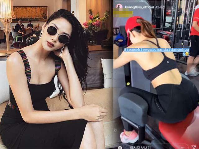Hoàng Thùy quần quật ngày đêm ở phòng gym để quyết tâm có được điều này