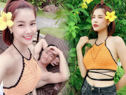 Thời trang - Mặc kiểu tóc bị soi bắt chước tình cũ của chồng, Kỳ Hân vô tư khoe hình diện bikini sexy