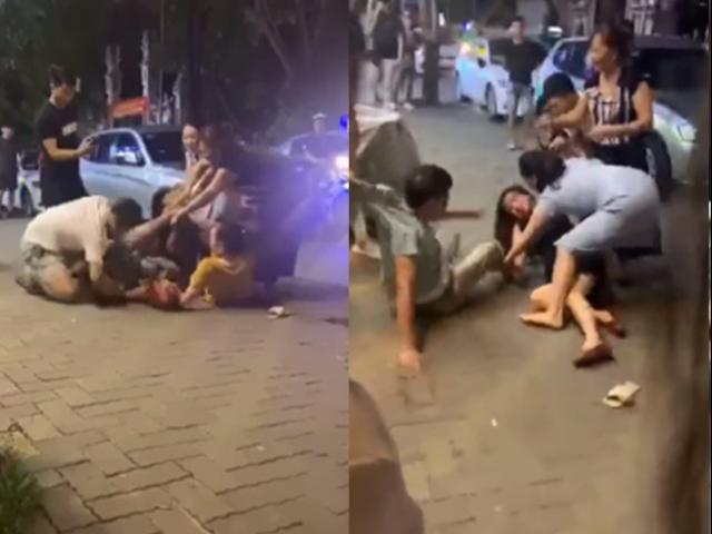 Vợ và con gái xông vào túm tóc, đánh ghen bồ nhí, phản ứng của người chồng gây bất ngờ