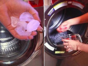 Nhà đẹp - Thả 3 viên đá lạnh vào máy giặt, quần áo phẳng lì, càng mặc càng bền màu