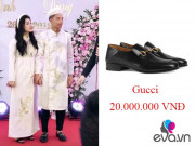 Thời trang - Cầu thủ Bùi Tiến Dũng gây sốt khi mang giày hiệu 20 triệu trong đám hỏi với vợ hot girl