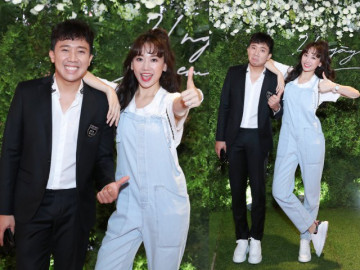 Trấn Thành, Hari Won tình tứ đến chúc mừng đàn em ra mắt phim ngôn tình