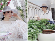 Nhà đẹp - Ở biệt thự sức chứa 200 người, Hoa hậu Đền Hùng Giáng My vẫn tự trồng rau sạch