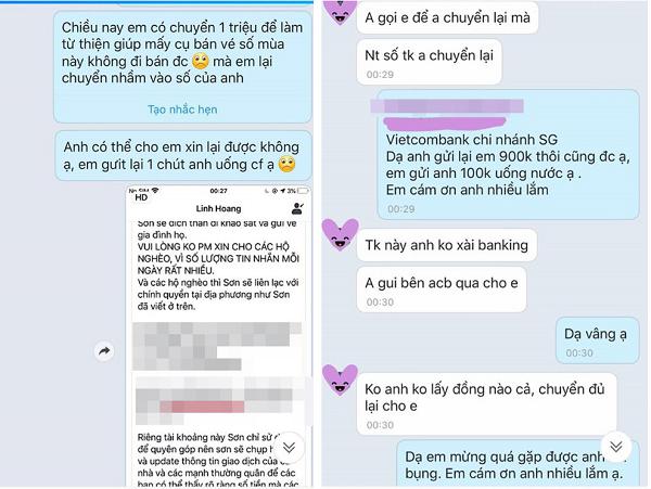 Cô gái chuyển nhầm tiền từ thiện, nhắn tin xin lại và phản ứng bất ngờ của người đàn ông - 1