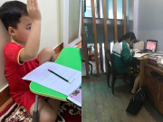 Tin tức - Học online thời COVID-19: Nghiêm túc giơ tay phát biểu, vẫn mặc đồng phục thắt khăn đỏ