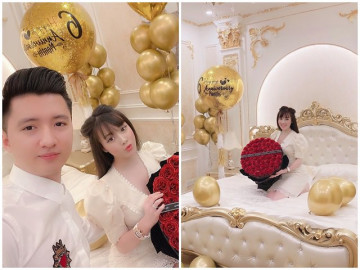 Nữ giảng viên nóng bỏng ĐH Ngoại ngữ được chồng chiều, kỷ niệm nửa năm ngày cưới cực linh đình