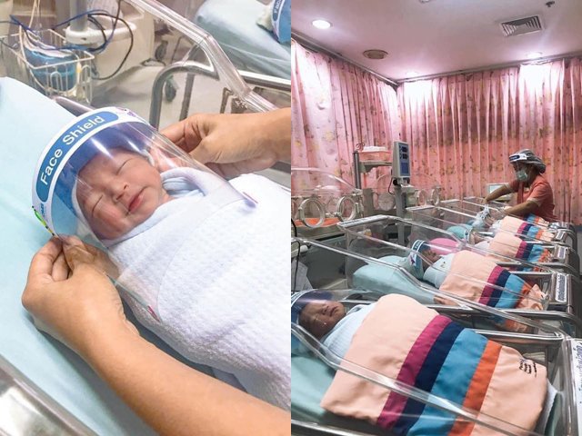 Bé sơ sinh được đeo mặt nạ chống COVID-19 size mini gây bão MXH vì quá đáng yêu