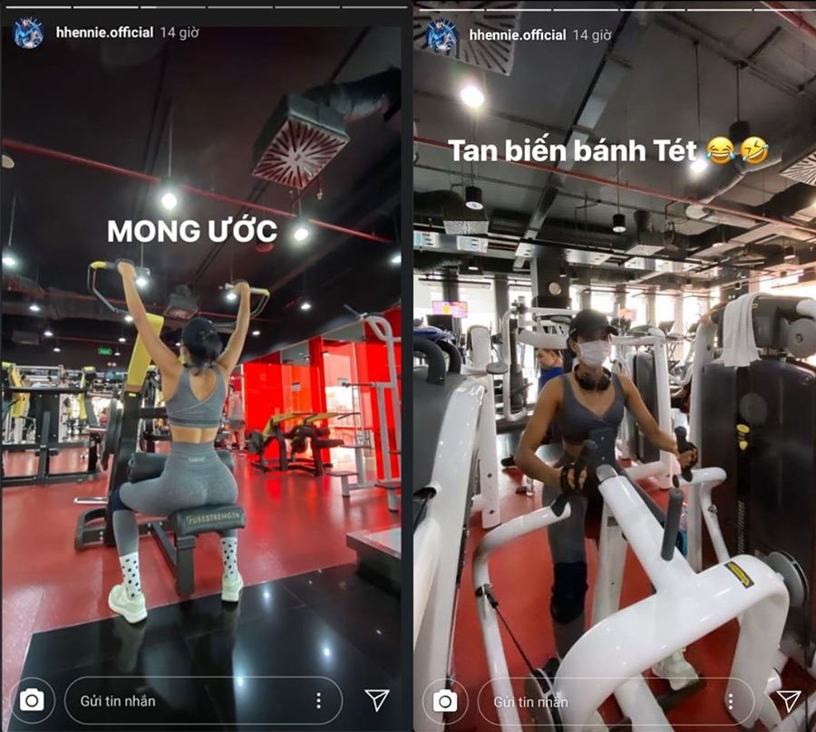 Hết lấy đá tảng làm tạ, Hamp;#39;Hen Niê tiếp tục vác bao lúa tập squat để eo thon, dáng gọn - 1