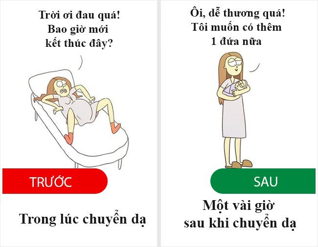 hinh anh chan thuc nhat ve su khac biet cua mot nguoi phu nu truoc va sau khi co con - 1