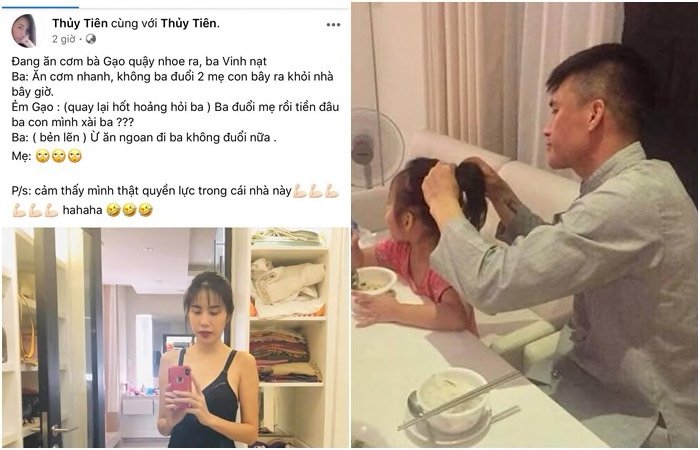 Doạ đuổi vợ ra khỏi nhà, Công Vinh amp;#34;cứng họngamp;#34; khi nghe con gái Bánh Gạo trả lời bố  - 1