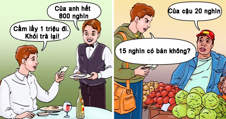 Không tiếc tiền bo ở nhà hàng nhưng chúng ta lại mặc cả từng đồng khi đi chợ  - 1