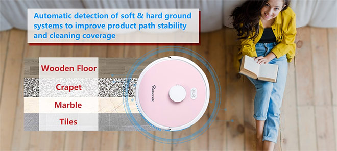 Khám phá chi tiết robot hút bụi lau nhà Robotek w750 - 3